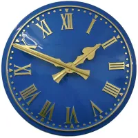 Batley Outdoor Clock Service blue dial